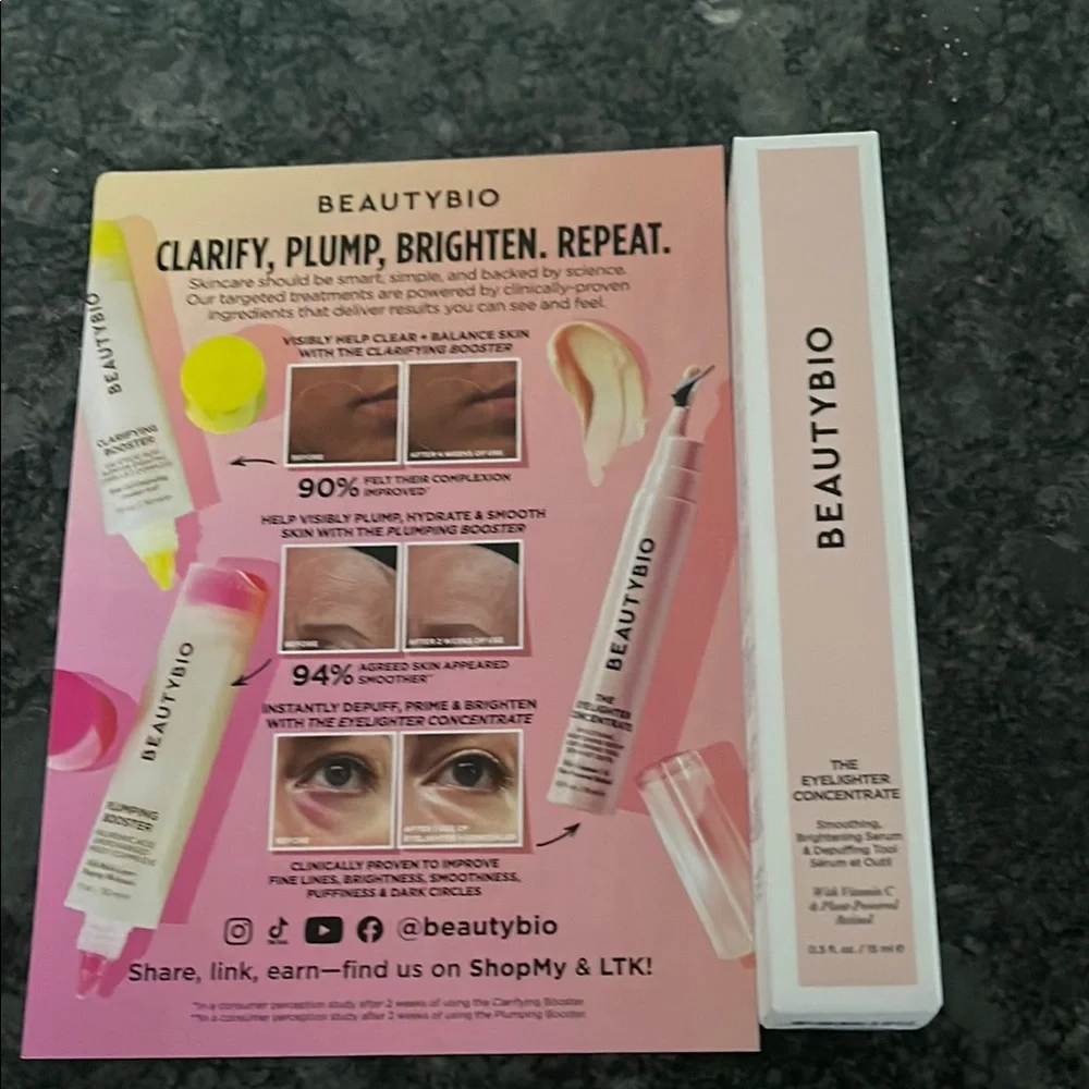 Beautybio The Eyelighter Concentrate smooth, brighten, depuff